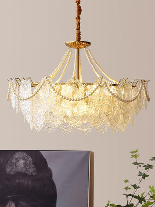 Pearls Vintage Glass Chandelier
