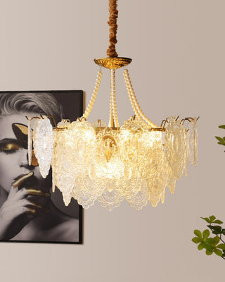 Pearls Vintage Glass Chandelier