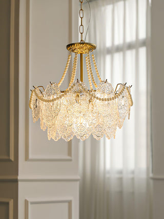 Pearls Vintage Glass Chandelier