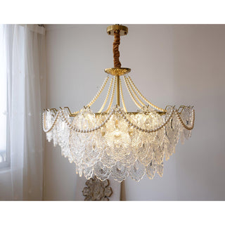 Pearls Vintage Glass Chandelier