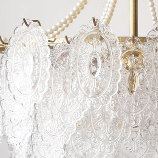 Pearls Vintage Glass Chandelier