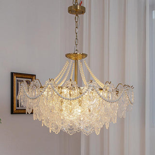 Pearls Vintage Glass Chandelier