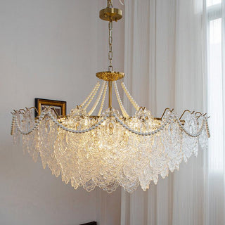 Pearls Vintage Glass Chandelier