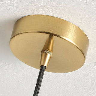 Pendel Layered Wood Brass Pendant Light