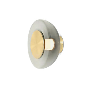 Pendulum Smoked Glass Brass Sconce