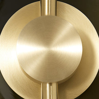 Dum Smoked Glass Disc & Brass Pendant Light