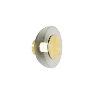 Pendulum Smoked Glass Brass Sconce