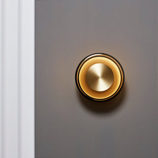 Pendulum Smoked Glass Brass Sconce