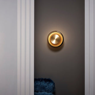 Pendulum Smoked Glass Brass Sconce
