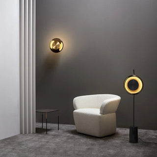 Pendulum Smoked Glass Brass Sconce