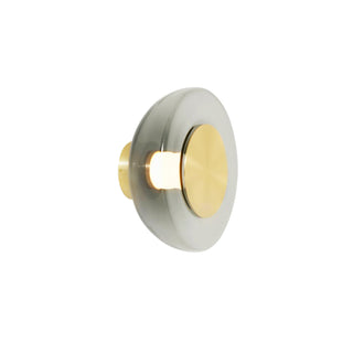 Pendulum Smoked Glass Brass Sconce