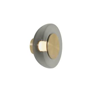 Pendulum Smoked Glass Brass Sconce