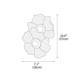 Petal Bloom Floral Glass Wall Sconce