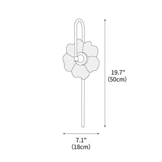 Petal Bloom Floral Glass Wall Sconce