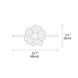 Petal Bloom Floral Glass Wall Sconce
