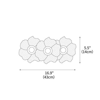 Petal Bloom Floral Glass Wall Sconce