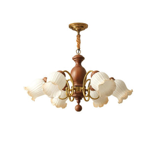 Petal Bloom Floral Wood Chandelier