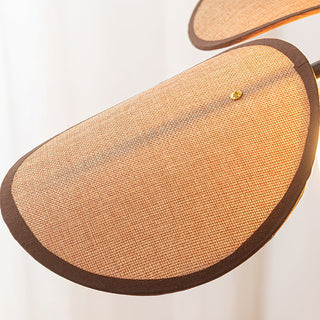 Lia Petal Wood Fabric Pendant Light