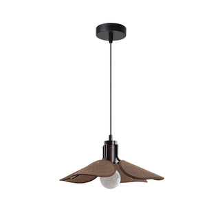 Lia Petal Wood Fabric Pendant Light