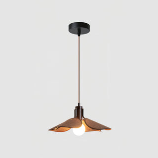 Lia Petal Wood Fabric Pendant Light