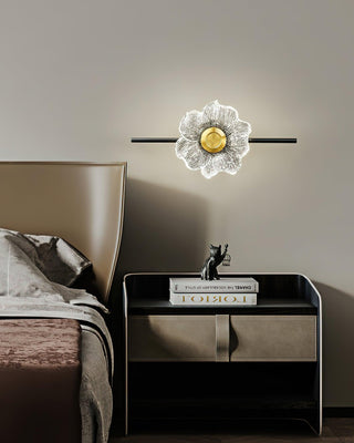 Petal Bloom Floral Glass Wall Sconce