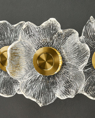 Petal Bloom Floral Glass Wall Sconce