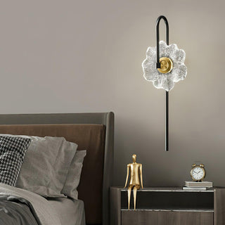Petal Bloom Floral Glass Wall Sconce