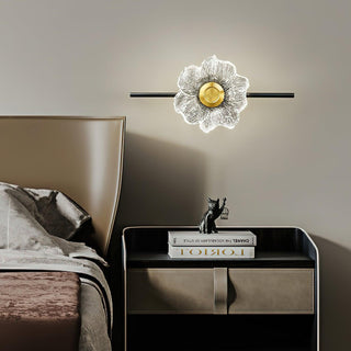 Petal Bloom Floral Glass Wall Sconce