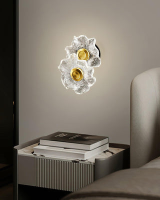 Petal Bloom Floral Glass Wall Sconce