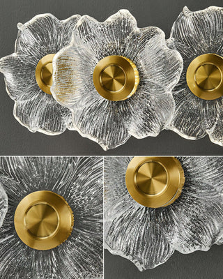 Petal Bloom Floral Glass Wall Sconce