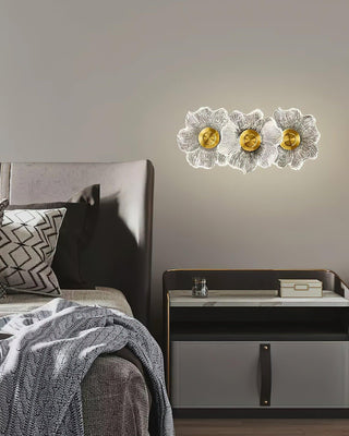 Petal Bloom Floral Glass Wall Sconce