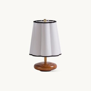 Petal Modern Round Wood Table Lamp