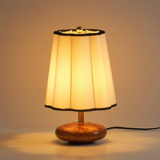 Petal Modern Round Wood Table Lamp