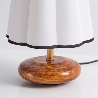 Petal Modern Round Wood Table Lamp