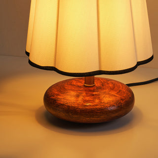 Petal Modern Round Wood Table Lamp