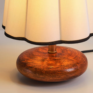 Petal Modern Round Wood Table Lamp