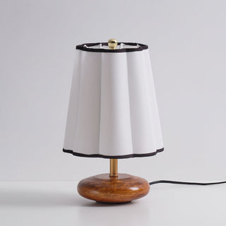 Petal Modern Round Wood Table Lamp