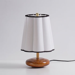 Petal Modern Round Wood Table Lamp