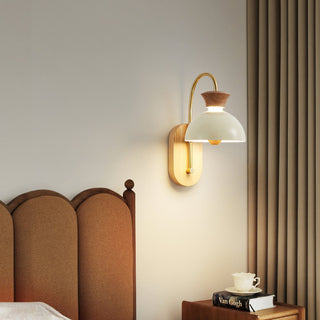 Milo Curved Arm Fabric Wall Sconce