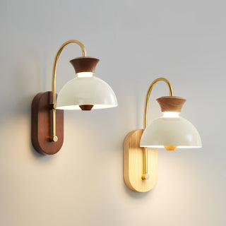 Milo Curved Arm Fabric Wall Sconce