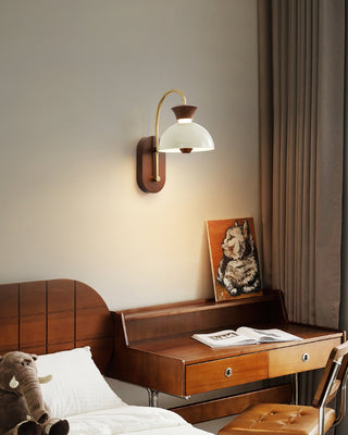 Milo Curved Arm Fabric Wall Sconce