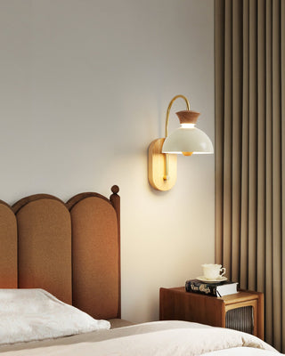 Milo Curved Arm Fabric Wall Sconce