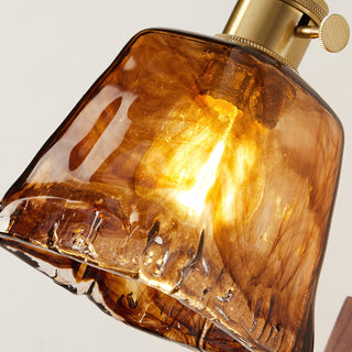 Orion Rustic Wood & Brass Wall Sconce