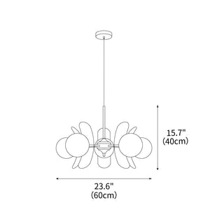 Phosphorescent Modern Glass Chandelier