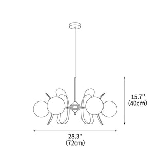 Phosphorescent Modern Glass Chandelier