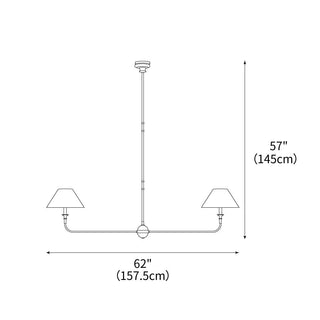Piaf Grande Farmhouse Brass Chandelier