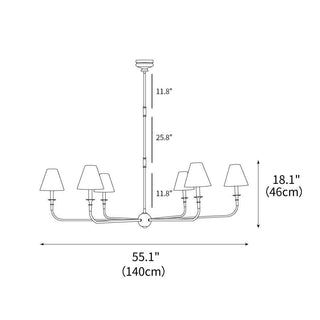 Piaf Grande Farmhouse Brass Chandelier