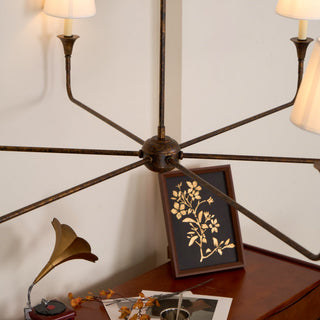 Piaf Grande Farmhouse Brass Chandelier