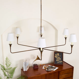 Piaf Grande Farmhouse Brass Chandelier
