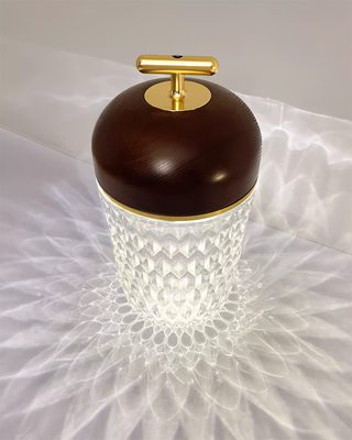 Pine Textured Glass Table Lamp